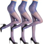 G&Y 3 Pairs Women';s Sheer Tights - 20D Control Top Pantyhose with Reinforced Toes