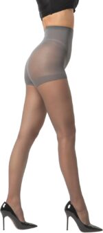 EVERSWE 3 Pairs Women';s Sheer Pantyhose 20D, High Waist Control Top Pantyhose Hosiery - Image 6
