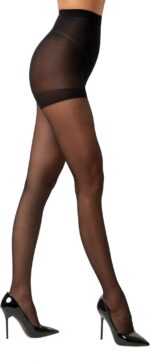 EVERSWE 3 Pairs Women';s Sheer Pantyhose 20D, High Waist Control Top Pantyhose Hosiery - Image 3