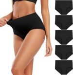 Molasus Women';s Cotton Underwear High Waisted Full Coverage Ladies Panties (Regular & Plus Size)