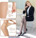 G&Y 3 Pairs Women';s Sheer Tights - 20D Control Top Pantyhose with Reinforced Toes - Image 2