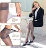 G&Y 3 Pairs Women';s Sheer Tights - 20D Control Top Pantyhose with Reinforced Toes - Image 2