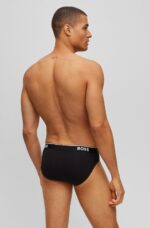 BOSS Mens 3-pack Classic Regular Fit Stretch Briefs - Image 2