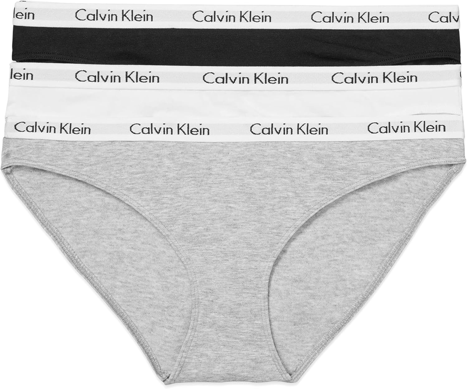 71DxwglWo6L._AC_SL1500_ Calvin Klein Women';s Carousel Logo Cotton Stretch Bikini Panties, 3 Pack - Image 1