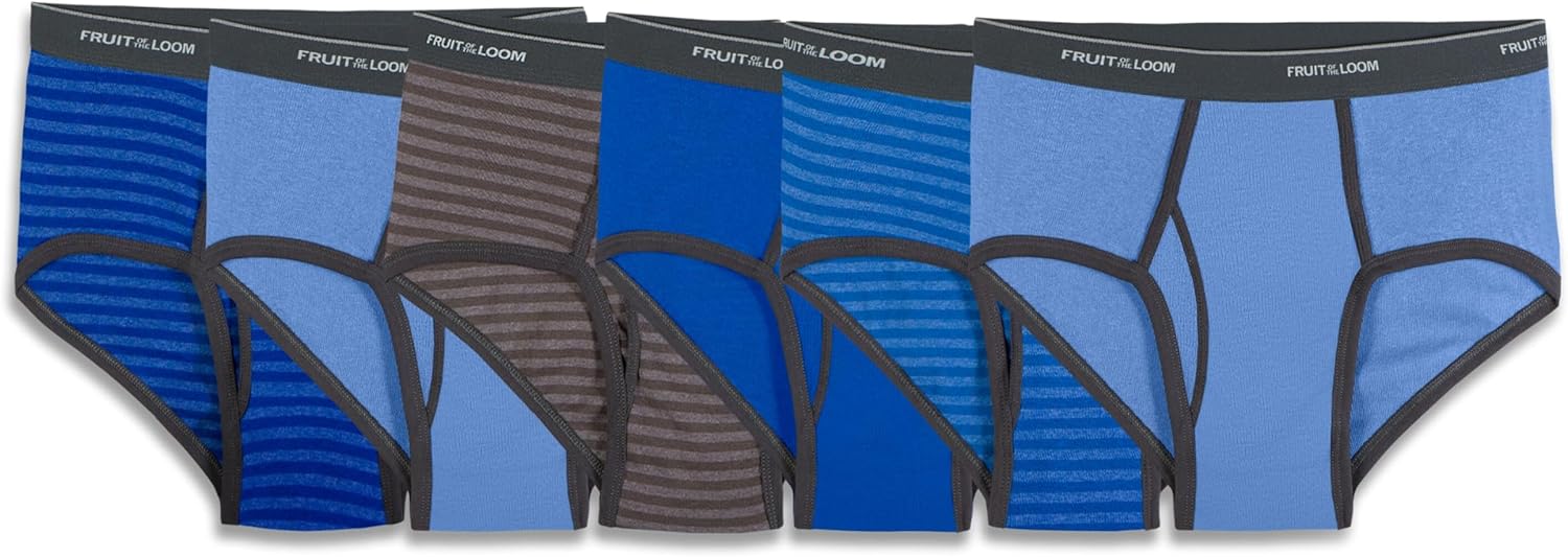 71Gh5pmUA1L._AC_SL1500_ Fruit of the Loom Men';s Underwear Briefs, Tag Free & Moisture Wicking - Image 1