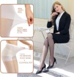 G&Y 3 Pairs Women';s Sheer Tights - 20D Control Top Pantyhose with Reinforced Toes - Image 2