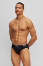 BOSS Mens 3-pack Classic Regular Fit Stretch Briefs - Image 3