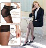 G&Y 3 Pairs Women';s Sheer Tights - 20D Control Top Pantyhose with Reinforced Toes - Image 2