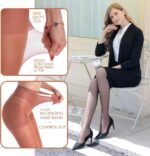 G&Y 3 Pairs Women';s Sheer Tights - 20D Control Top Pantyhose with Reinforced Toes - Image 2