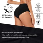 Molasus Women';s Cotton Underwear High Waisted Full Coverage Ladies Panties (Regular & Plus Size) - Image 2