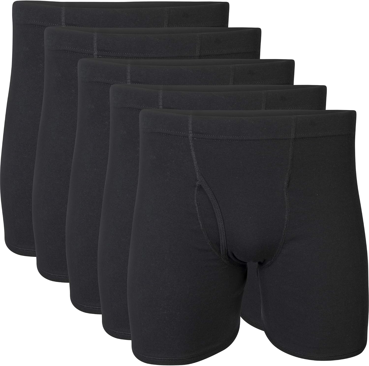81mQgOe8XdL._AC_SL1500_ Gildan Men';s Underwear Covered Waistband Boxer Briefs, Multipack - Image 1