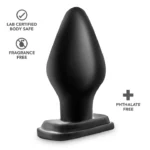 Anal Adventures By Blush XXL Black 6-Inch Anal Plug - Image 3
