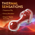Oh My Gem | Lustre Glass Anal Plug With Ruby Heart Red - Image 3