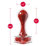 Oh My Gem | Lustre Glass Anal Plug With Ruby Heart Red - Image 4