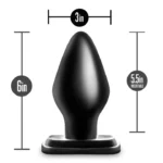 Anal Adventures By Blush XXL Black 6-Inch Anal Plug - Image 2